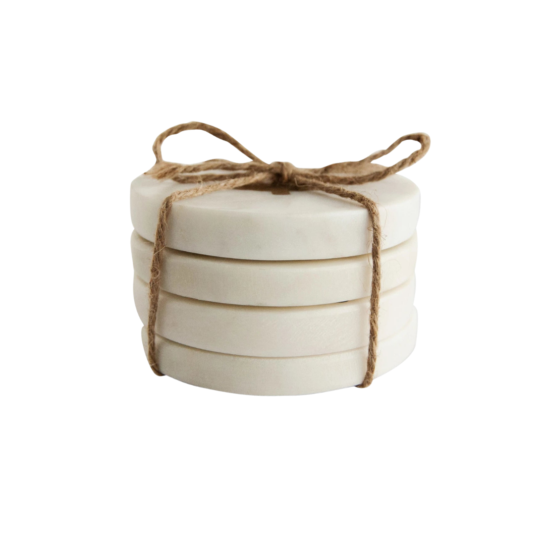 Marble Coaster with Brass Tree