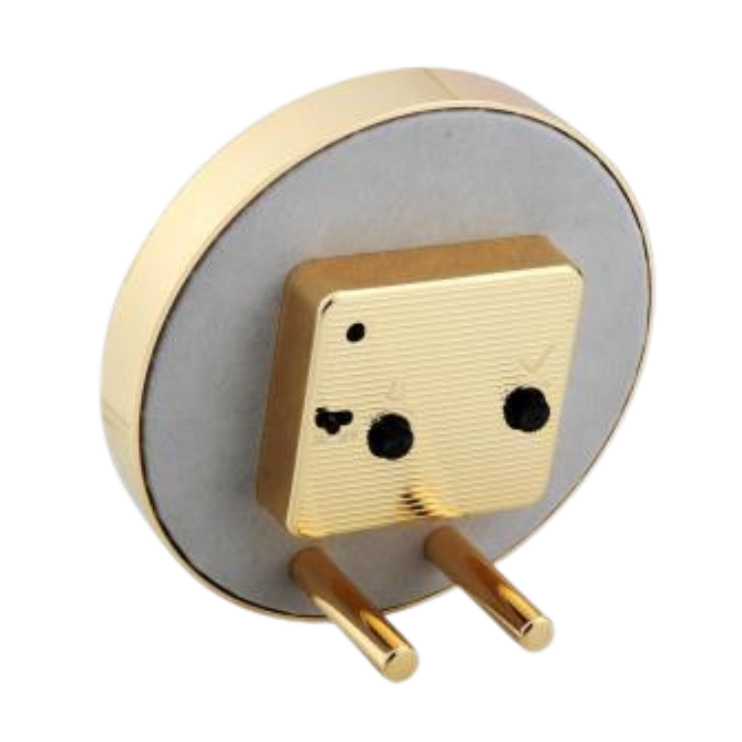 Clock/Barometer Alarm Enamel White and Gold