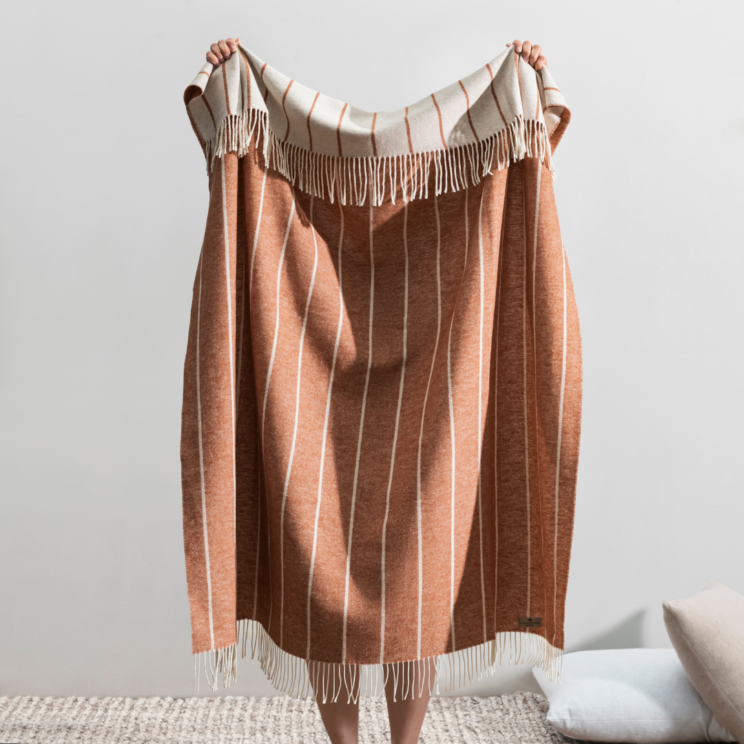 Fiji  Stripe Throw Copper