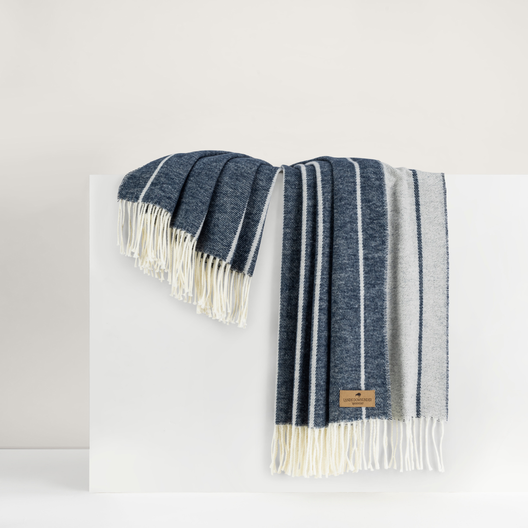 Fiji  Stripe Throw Navy