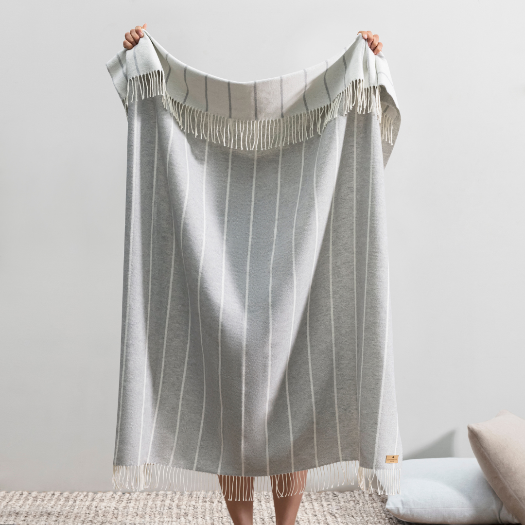 Fiji  Stripe Throw Gray