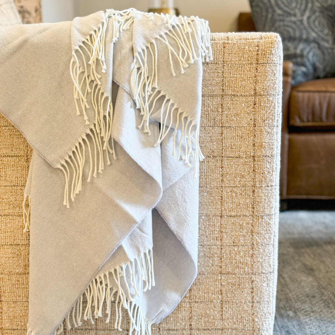 Italian Herringbone Throw Twilight