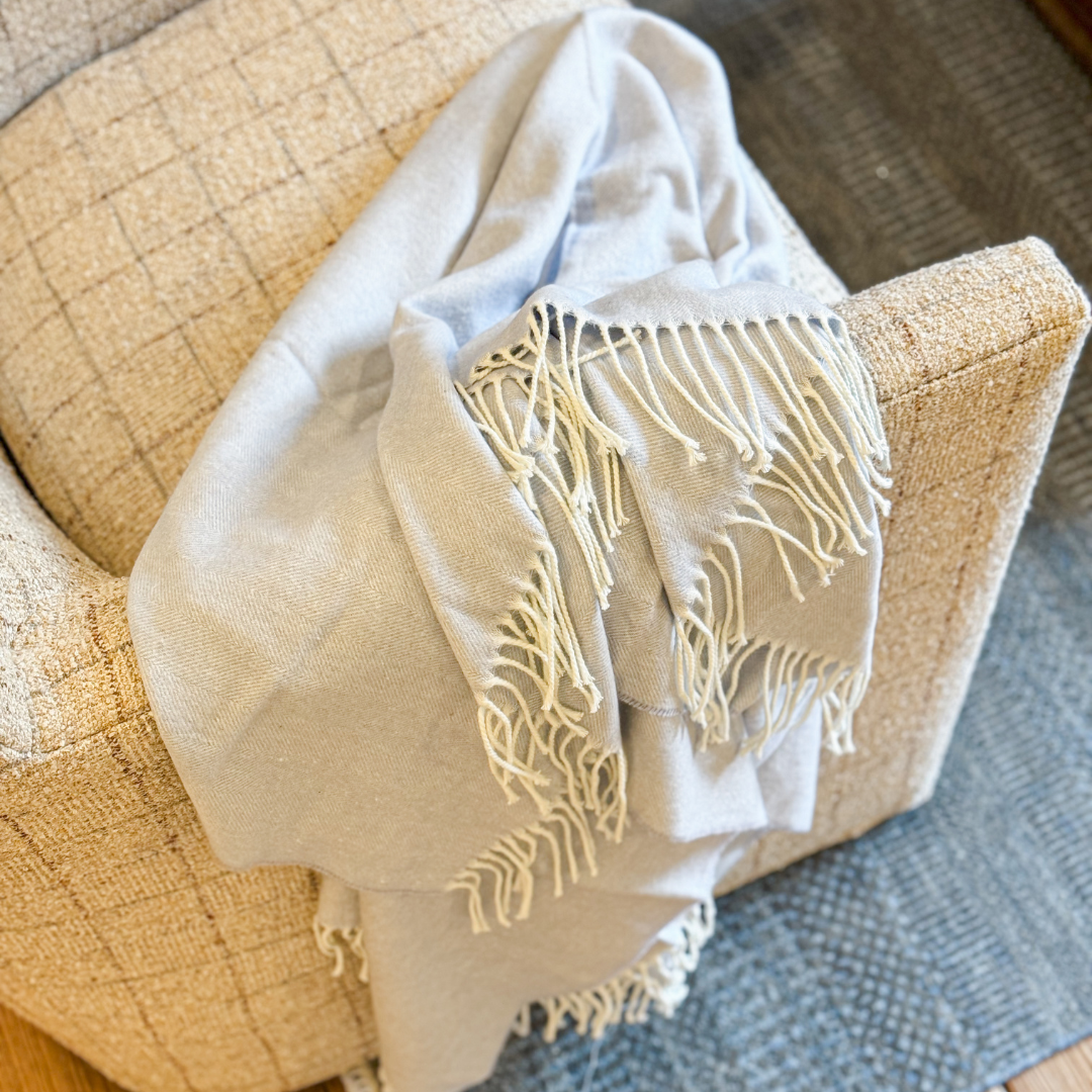 Italian Herringbone Throw Twilight